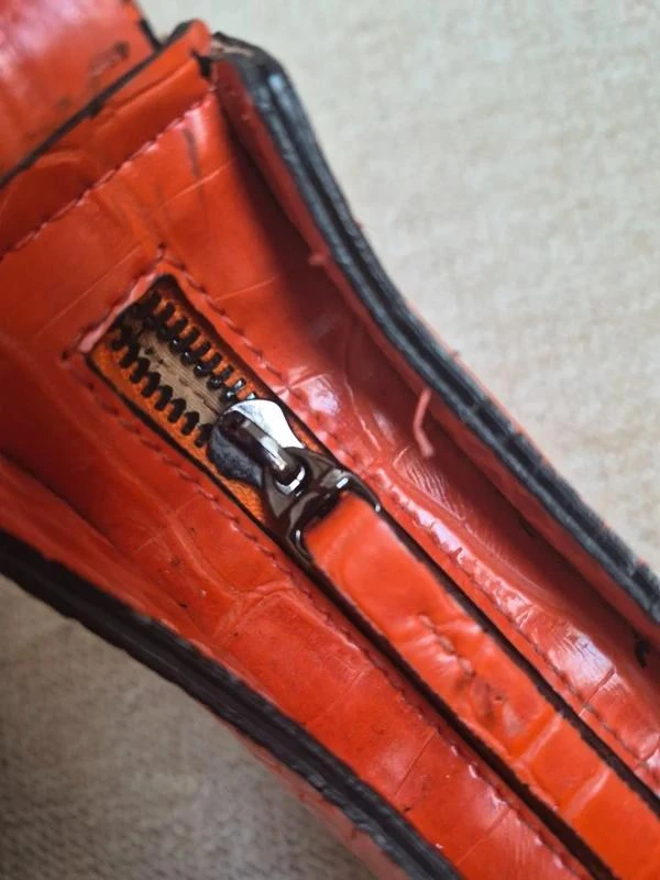 Bolso de mano Hotic naranja efecto cocodrilo vintage Y2K – photo 13